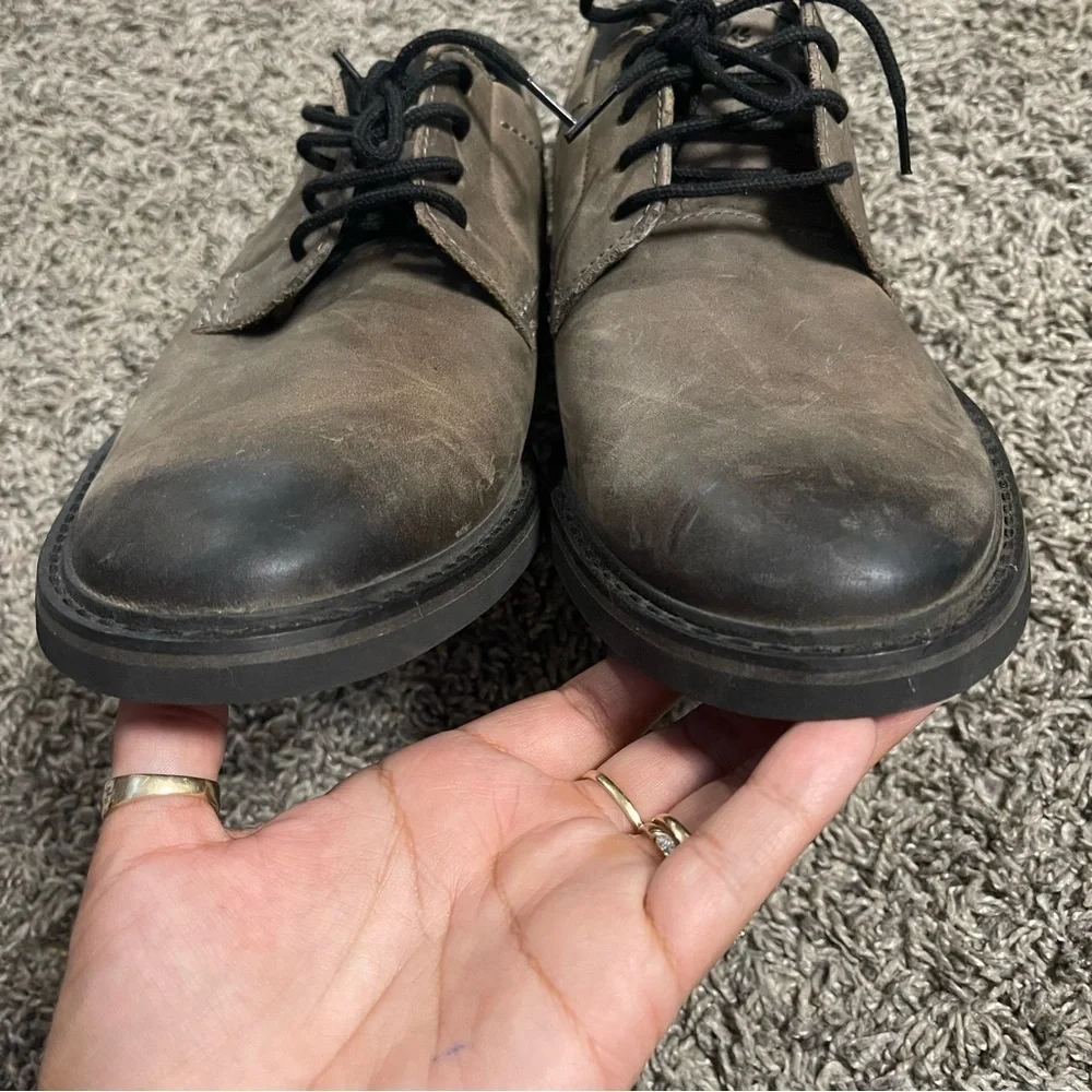 Clarks Atticus LT Lace 26162726 Mens Gray Oxfords Lace Ups Plain Toe Shoes 8